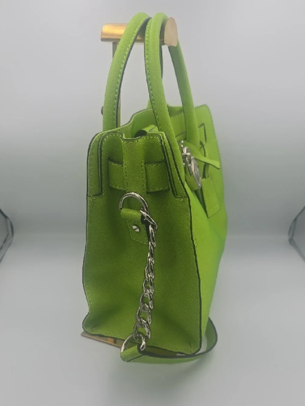Michael Kors Lime Green Saffiano Leather Satchel